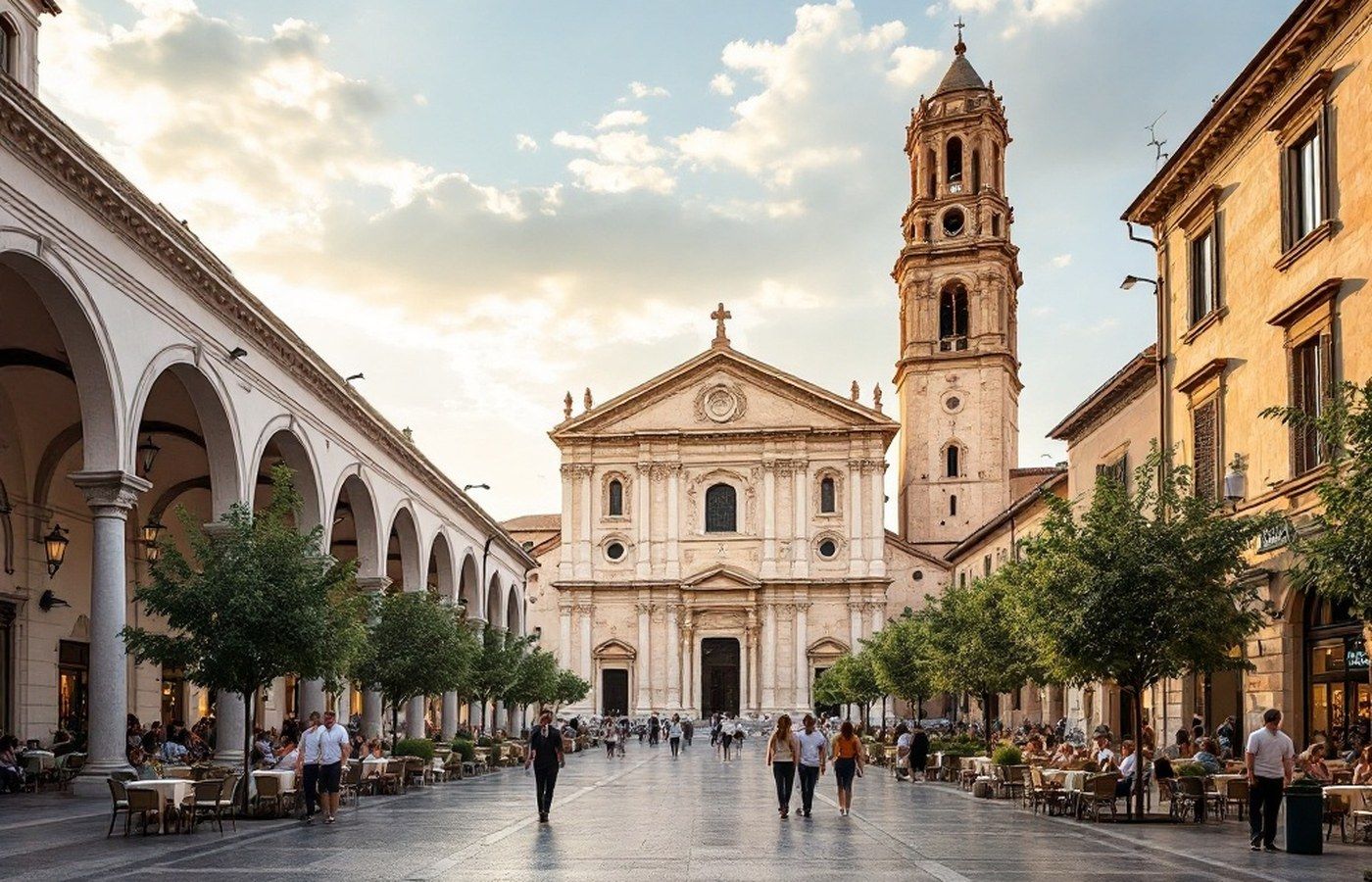 Historic square in L’Aquila