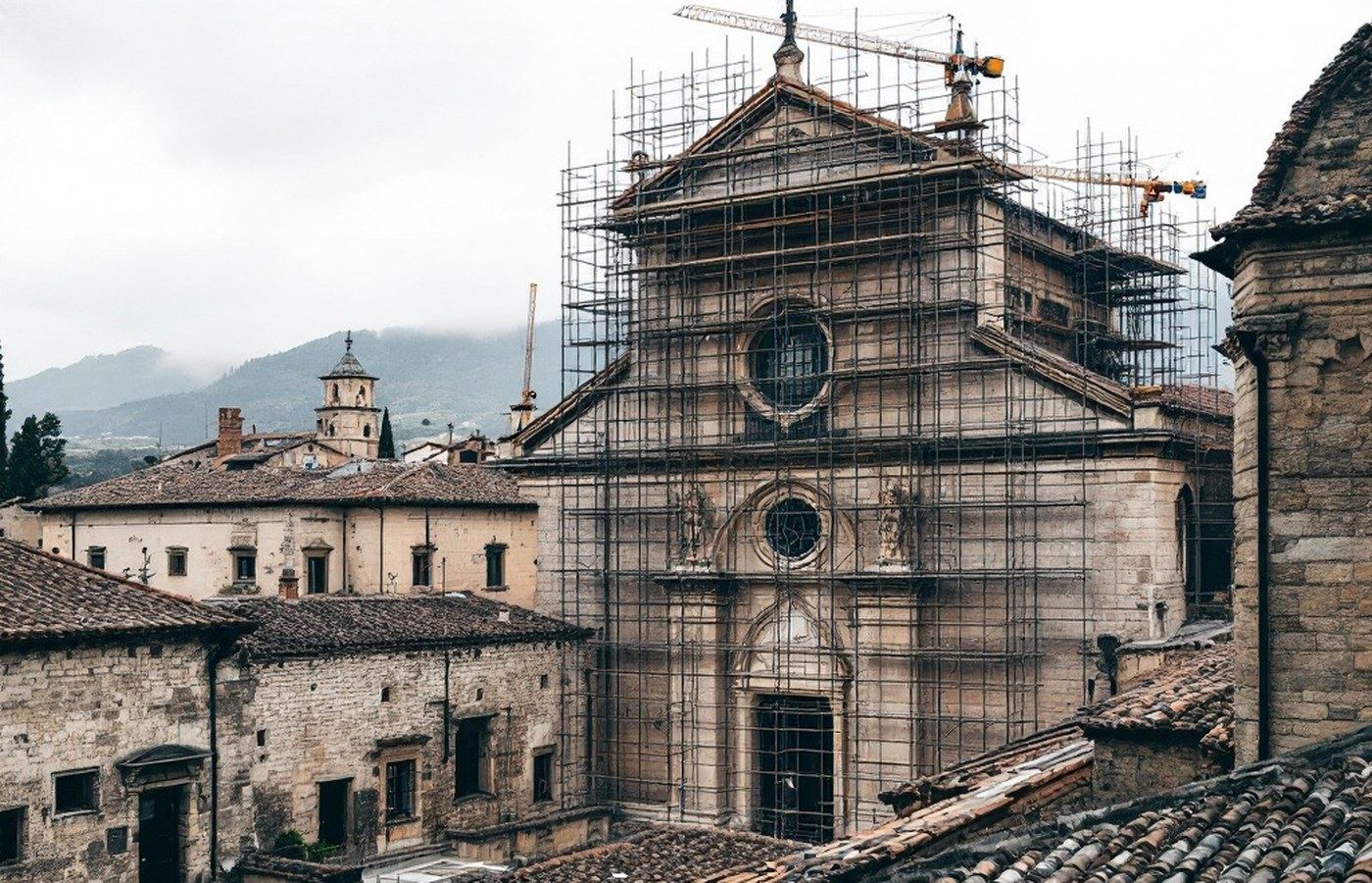 Restoration work in L’Aquila after the earthquake